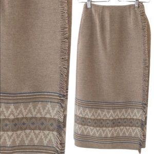 LIZSPORT Vintage Wool Blend Wrap Skirt Size 4